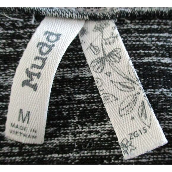 Mudd Women's Long Sleeve Gray & Black Open Front Cardigan Sweater Size Medium - Picture 8 of 10